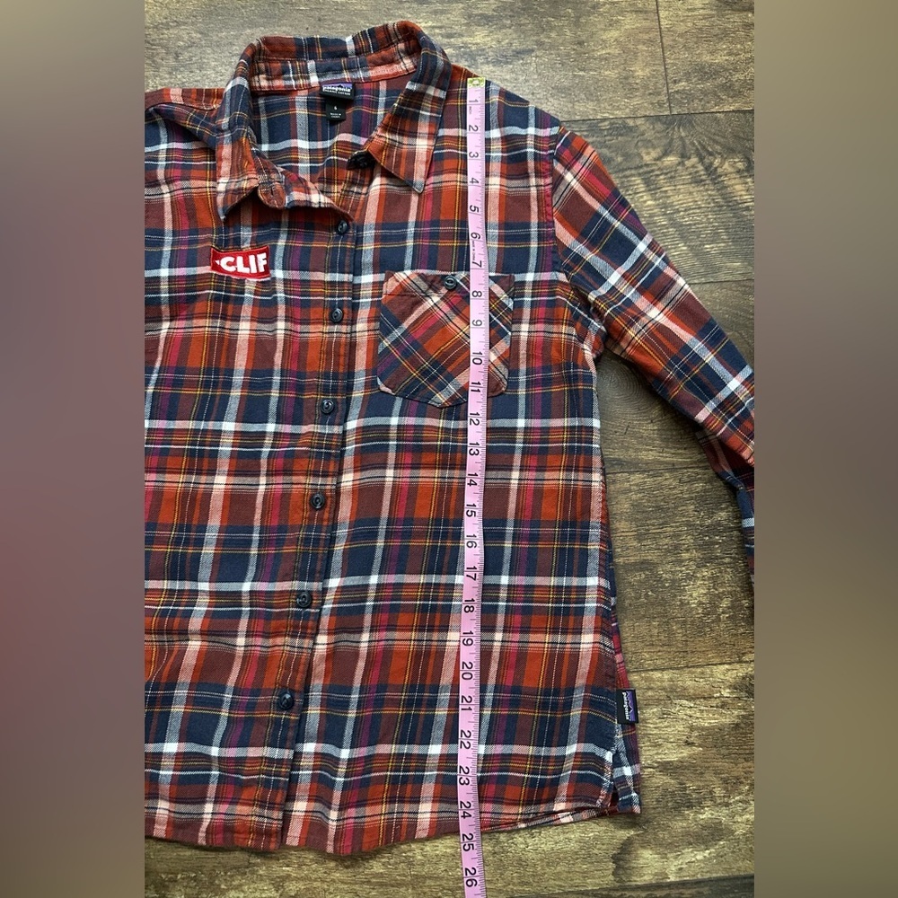 Patagonia Multicolor Plaid Women's Button-Down Shirt / patchwork Clif company - Picture 6 of 9
